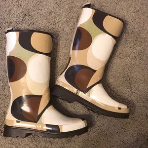 Barely worn Coach Rainboots